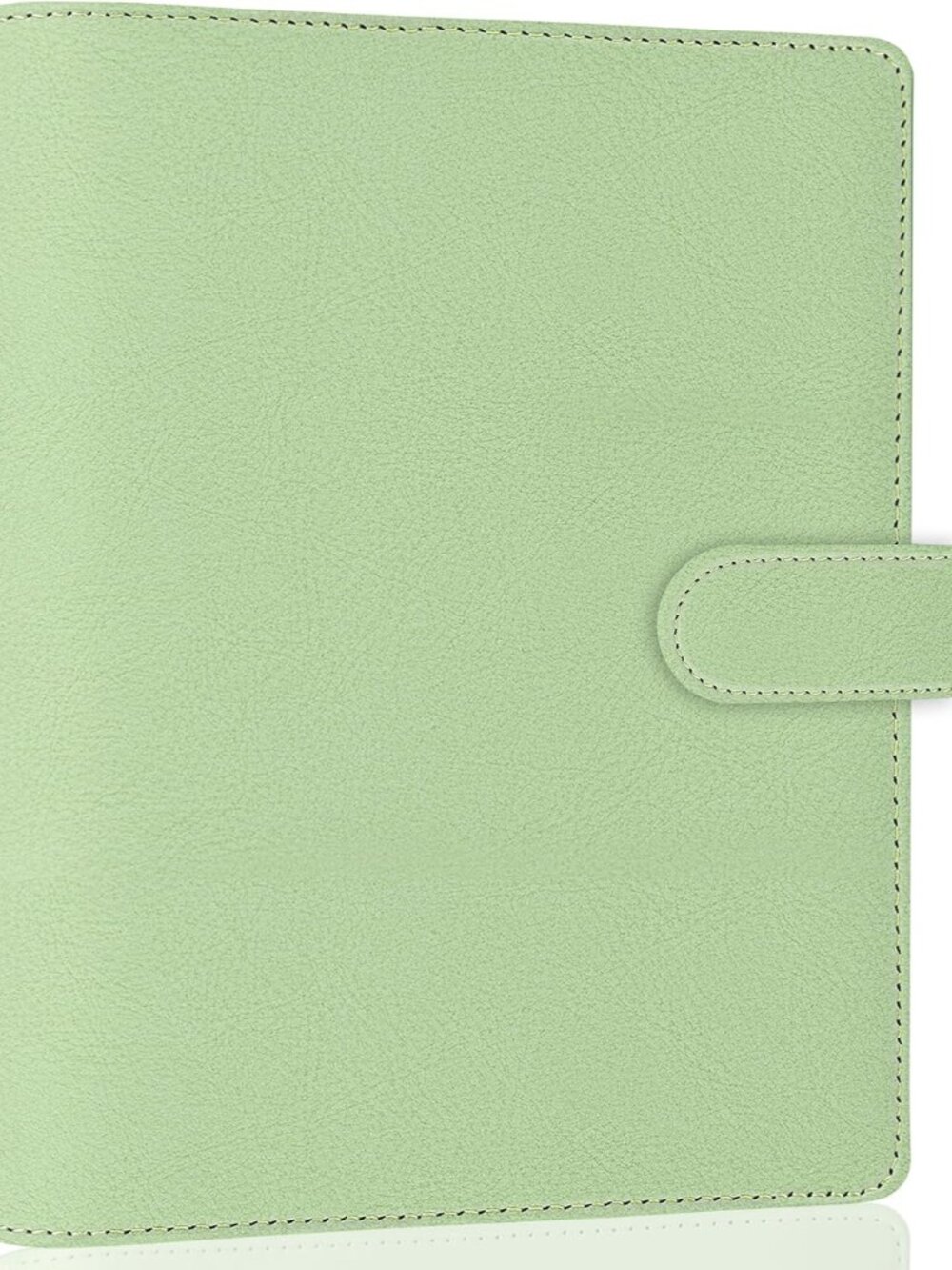 A5 Binder 6 Ring Refillable Notebook Planner Cover for Cash Organizer, PU Leathe